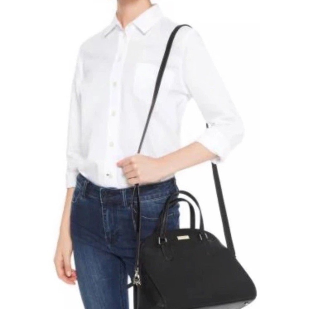 Kate Spade New York Laurel Way Leather Reiley Satchel Black Bag NWOT